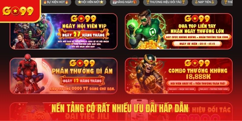 Nền tảng có rất nhiều ưu đãi hấp dẫn